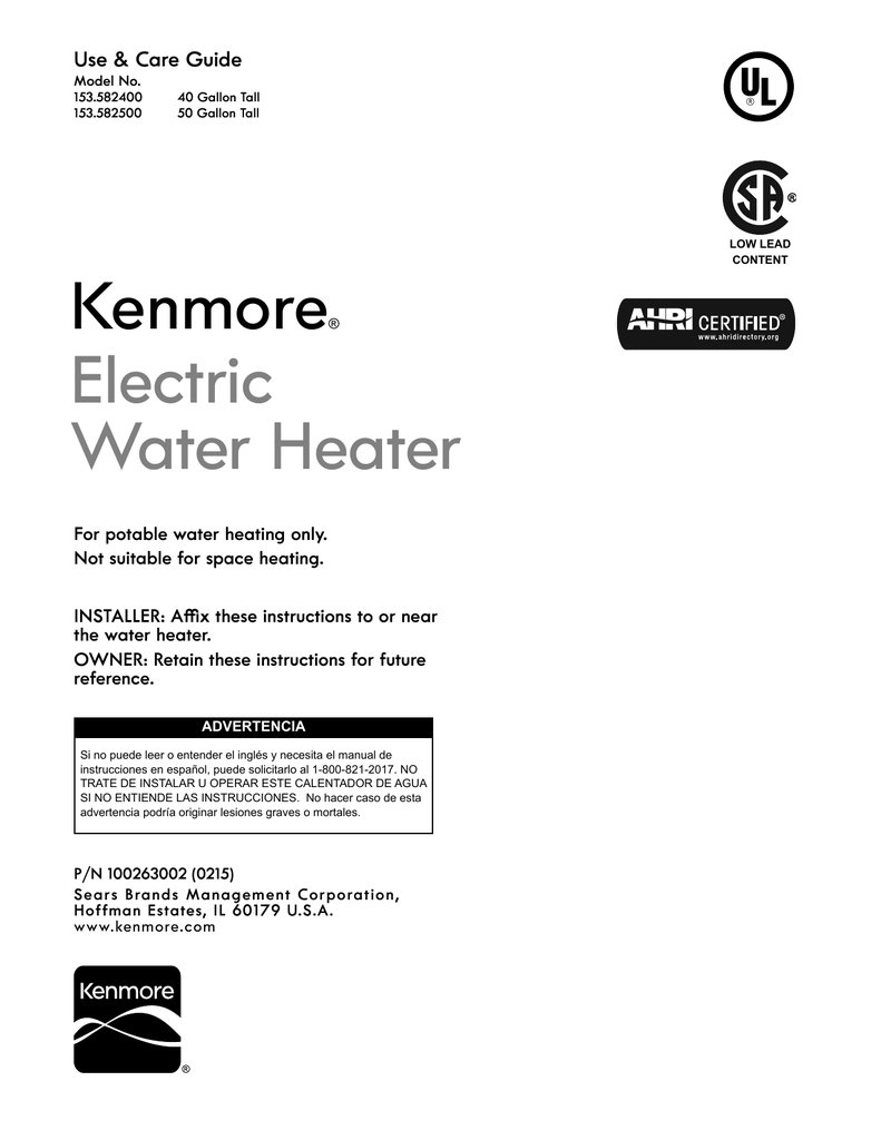 Can You Transfer Warranty On A Kenmore Water Heaters To A New Owner?