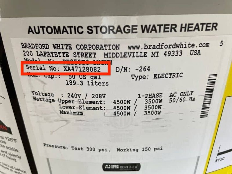 Do You Need A Receipt To Register Your Bradford White Water Heaters?