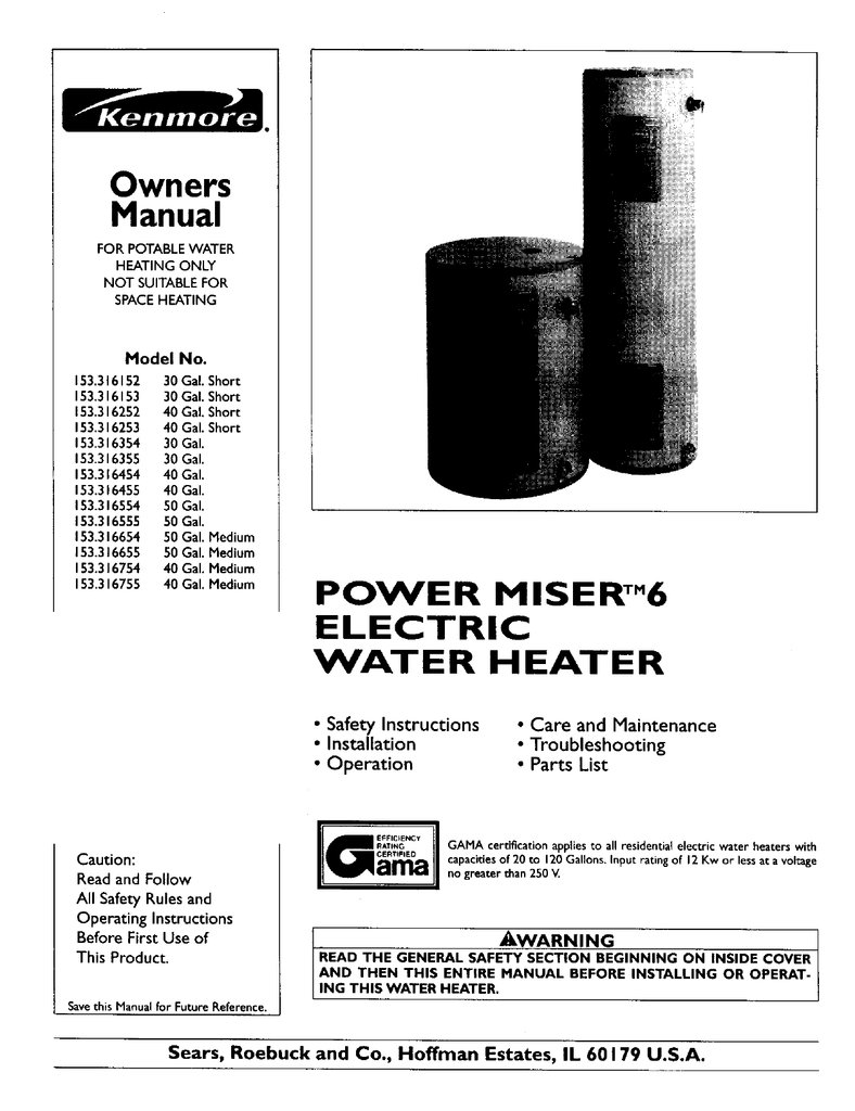 How Long Is The Standard Warranty For Kenmore Water Heaters?