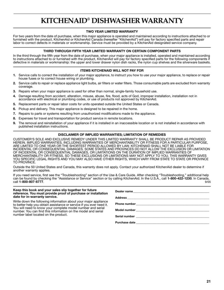 How To Check Warranty Status For Your Kitchenaid Dishwashers