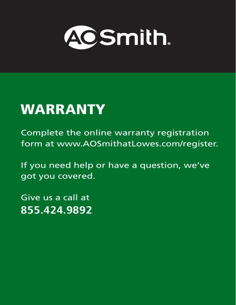 How To Contact Ao Smith Support For Warranty Registration Issues