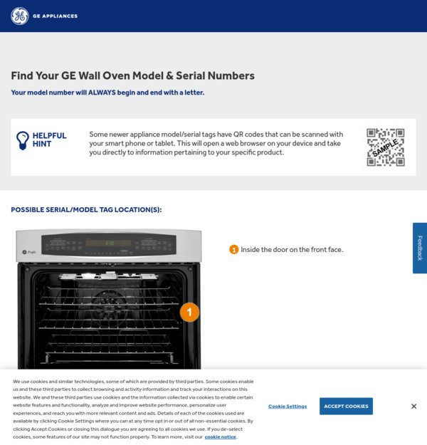 How To Find The Serial Number On Ge Ovens & Ranges For Warranty