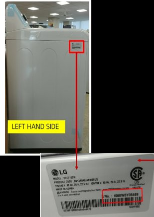 How To Find The Serial Number On Lg Laundry Appliances For Warranty