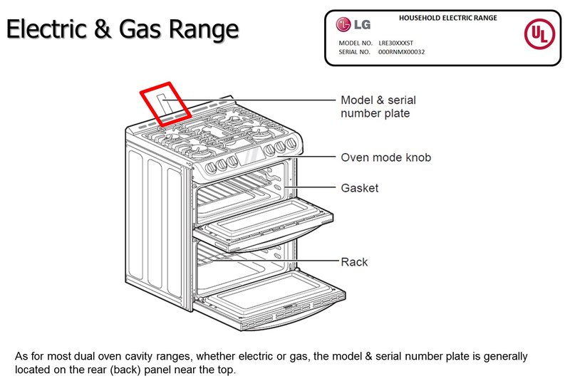 How To Find The Serial Number On Lg Ovens & Ranges For Warranty