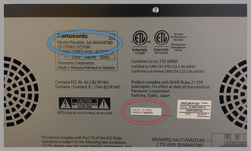 How To Find The Serial Number On Panasonic Microwaves For Warranty