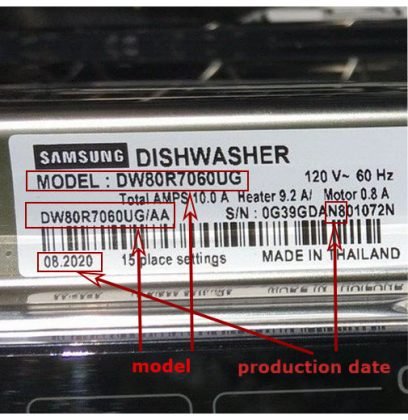 How To Find The Serial Number On Samsung Dishwashers For Warranty