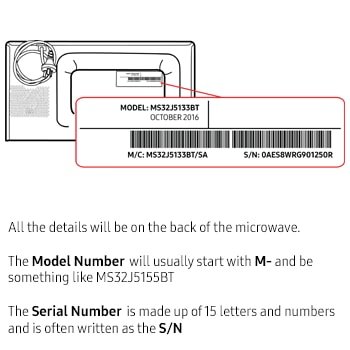 How To Find The Serial Number On Samsung Microwaves For Warranty
