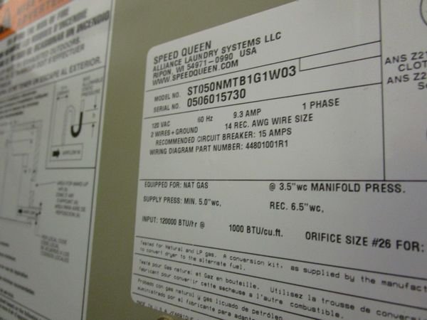 How To Find The Serial Number On Speed Queen Laundry Appliances For Warranty